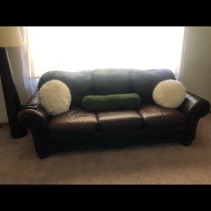 3 pieces 100% leather sofa
